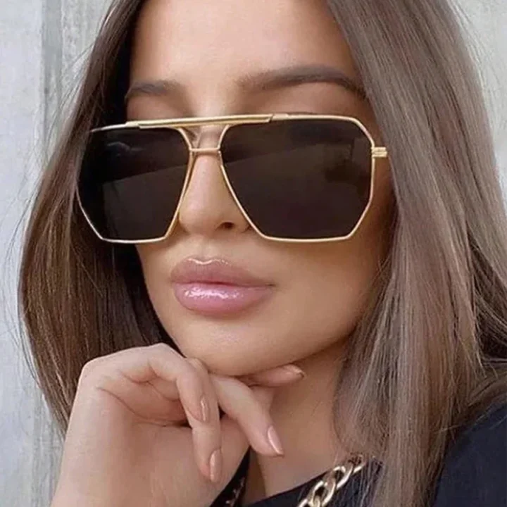 Gen Rock Vintage Square Sunglasses Women Men Fashion Glasses.Glasses